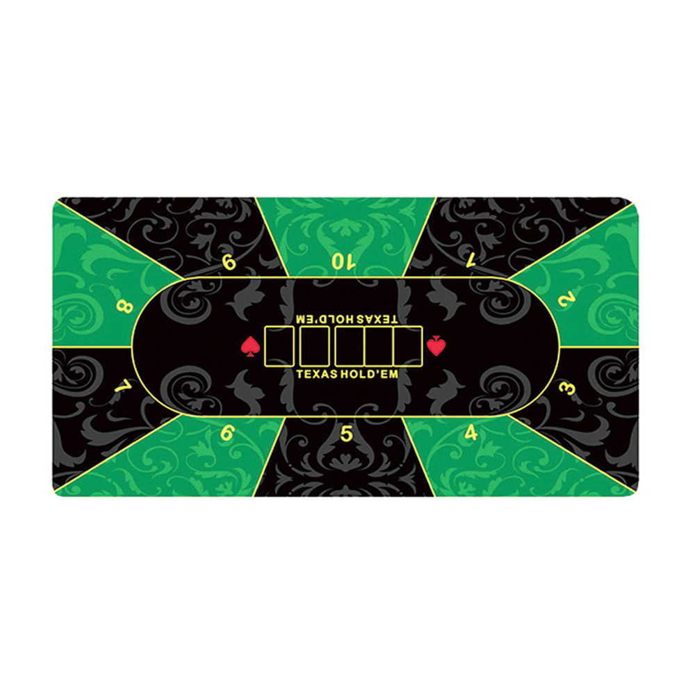 Rubber Mat Desk - แผ่นรองโต๊ะโป๊กเกอร์กันลื่นแบบหนาสำหรับคาสิโน เท็กซัส โฮลเอ็ม ผ้าปูโต๊ะเกมกระดาน แผ่นรองโต๊ะเกม แผ่นรองชิป