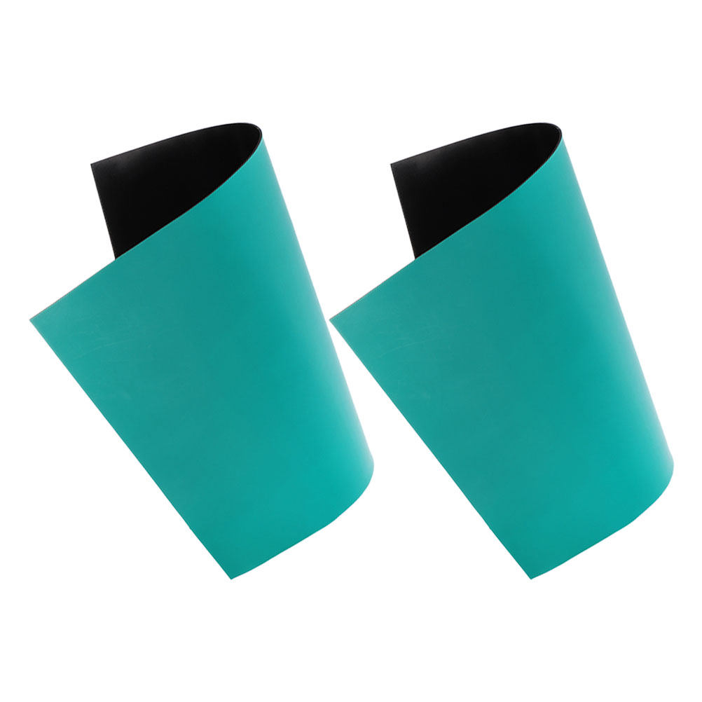 Rubber Mat Desk - แผ่นรองโต๊ะป้องกันไฟฟ้าสถิต 2 ชิ้น ทนความร้อนสูง แผ่นยางซ่อมแซมสำหรับงานบัดกรี แผ่นรองโต๊ะทำงานซ่อมอุปกรณ์อิเล็กทรอนิกส์