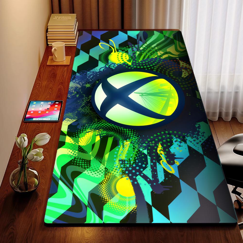 Desk Setup Xbox - แผ่นรองเมาส์เกม X-Xbox XXL อุปกรณ์เสริมคอมพิวเตอร์ แป้นพิมพ์ขนาดใหญ่ แผ่นรองโต๊ะแล็ปท็อป
