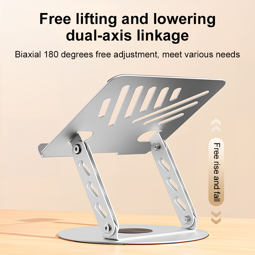 Desk Setup Home - 360 ° ขาตั้งแล็ปท็อปแบบหมุนได้ ปรับระดับได้ พับเก็บได้ ป้องกันการลื่น