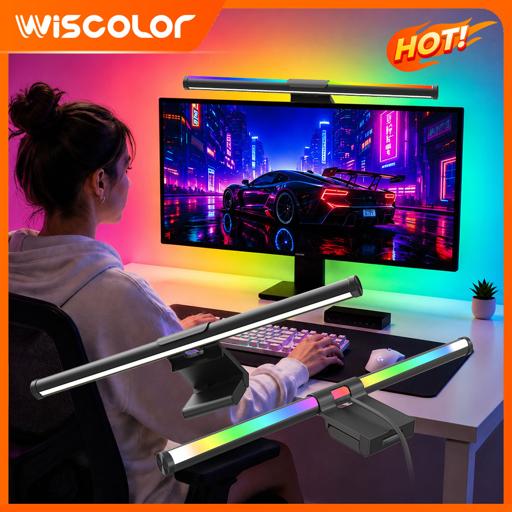 Desk Setup For Gaming - ไฟบาร์สำหรับหน้าจอคอมพิวเตอร์ ไฟตกแต่ง RGB ควบคุมผ่านแอปพลิเคชัน ไฟ LED
