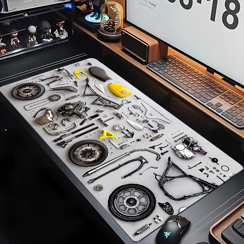 Rubber Mat Desk - แผนภาพการถอดประกอบ แผ่นรองเมาส์ยาง แผ่นรองเมาส์ XXL อุปกรณ์เสริมสำหรับเล่นเกม แผ่นรองเมาส์สำหรับสำนักงาน