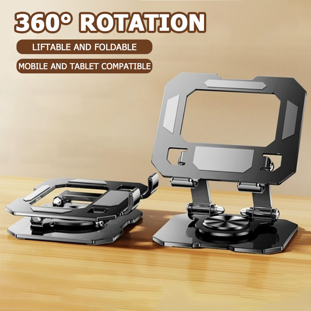 Desk Setup Home - ขาตั้งแท็บเล็ตแบบหมุนได้ 360 องศา ปรับระดับได้ พับเก็บได้ ยกขึ้นได้