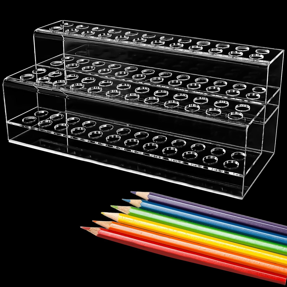 อะคริลิคใสผู้ถือปากกา 48-Slot  - Desk Setup Home บทวิจารณ์และราคา