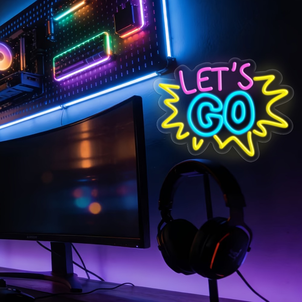 LET'S GO ป้ายไฟ LED หลากสีแบบห - Desk Setup Inspiration บทวิจารณ์และราคา