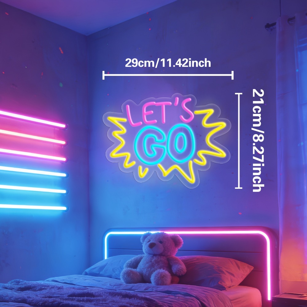 LET'S GO ป้ายไฟ LED หลากสีแบบห - Desk Setup Inspiration บทวิจารณ์และราคา