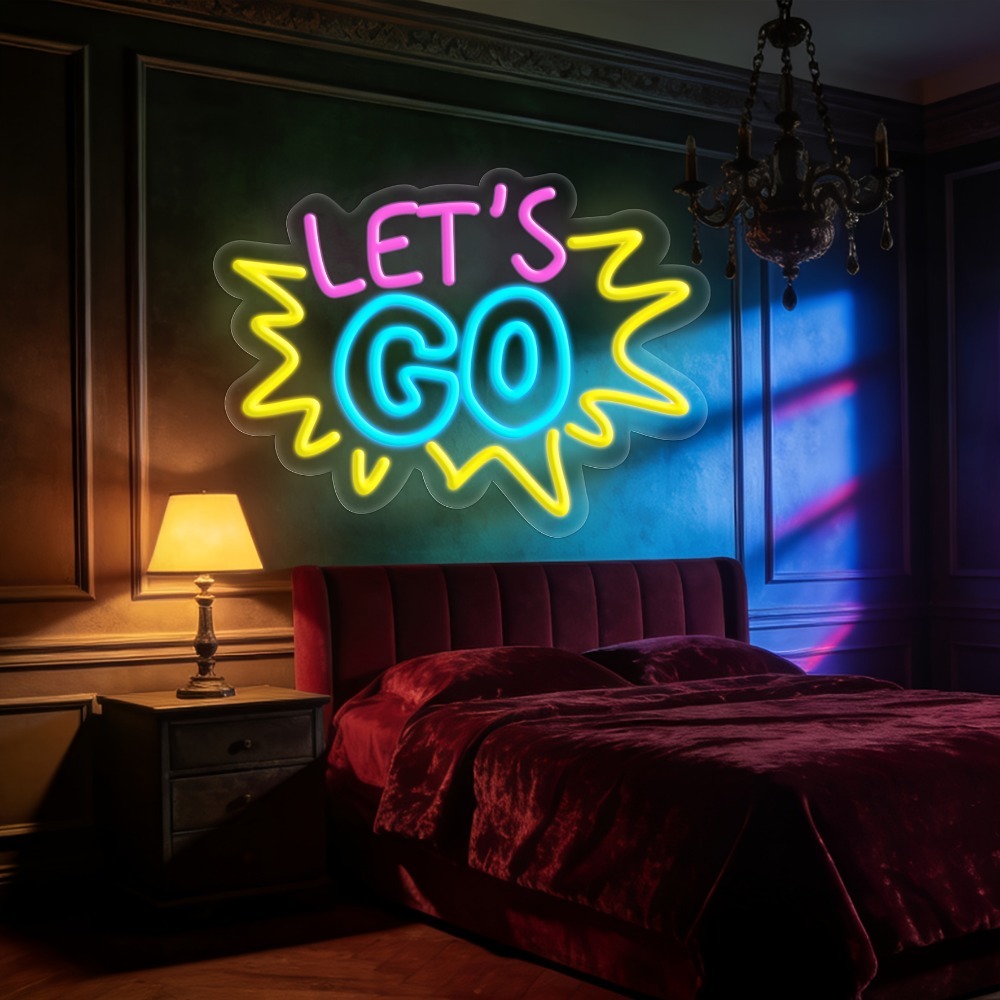 LET'S GO ป้ายไฟ LED หลากสีแบบห - Desk Setup Inspiration บทวิจารณ์และราคา