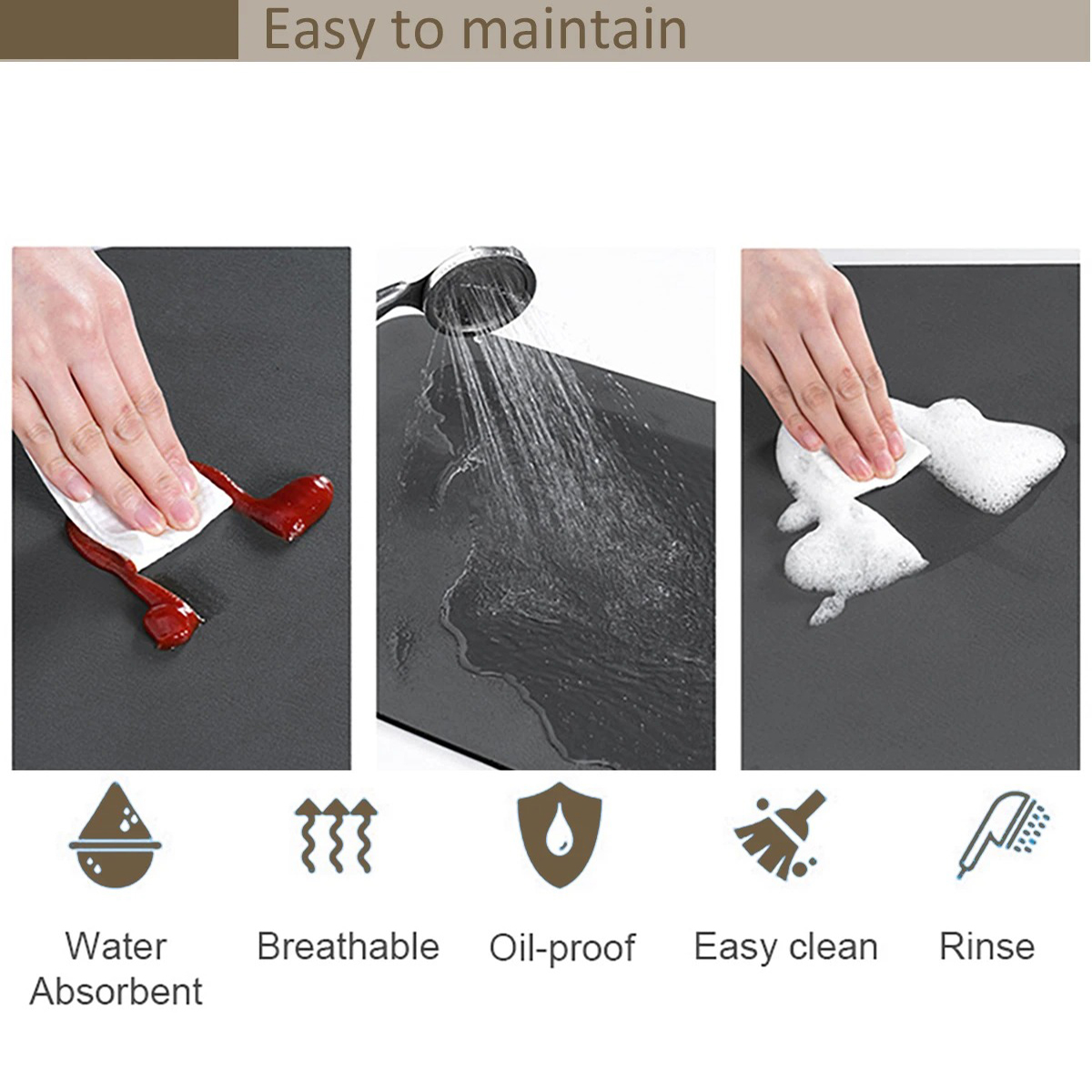 120 X60 ซม. / 180 X90 ซม. แบล็ - Rubber Mat Desk บทวิจารณ์และราคา