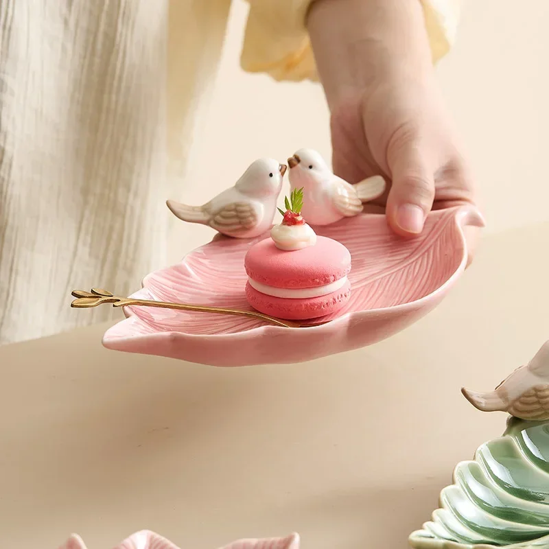 น่ารักนกถาดเซรามิคถาดเก็บเครื่ - Desk Setup Shelf บทวิจารณ์และราคา