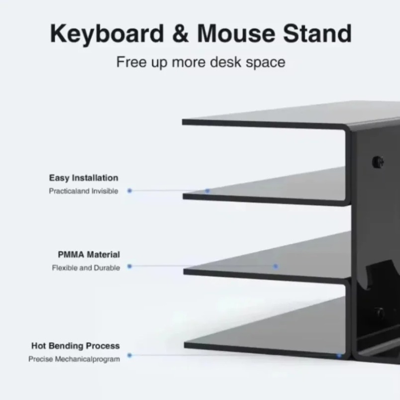 ชั้นวางคีย์บอร์ด 3 ชั้น อะคริล - Desk Setup Home บทวิจารณ์และราคา