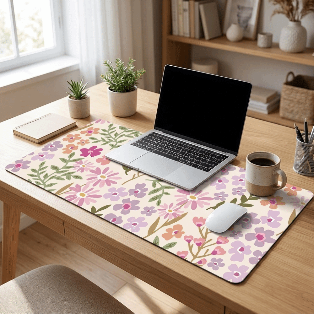 แผ่นรองโต๊ะลายดอกไม้ขนาดใหญ่ ท - Rubber Mat Desk บทวิจารณ์และราคา