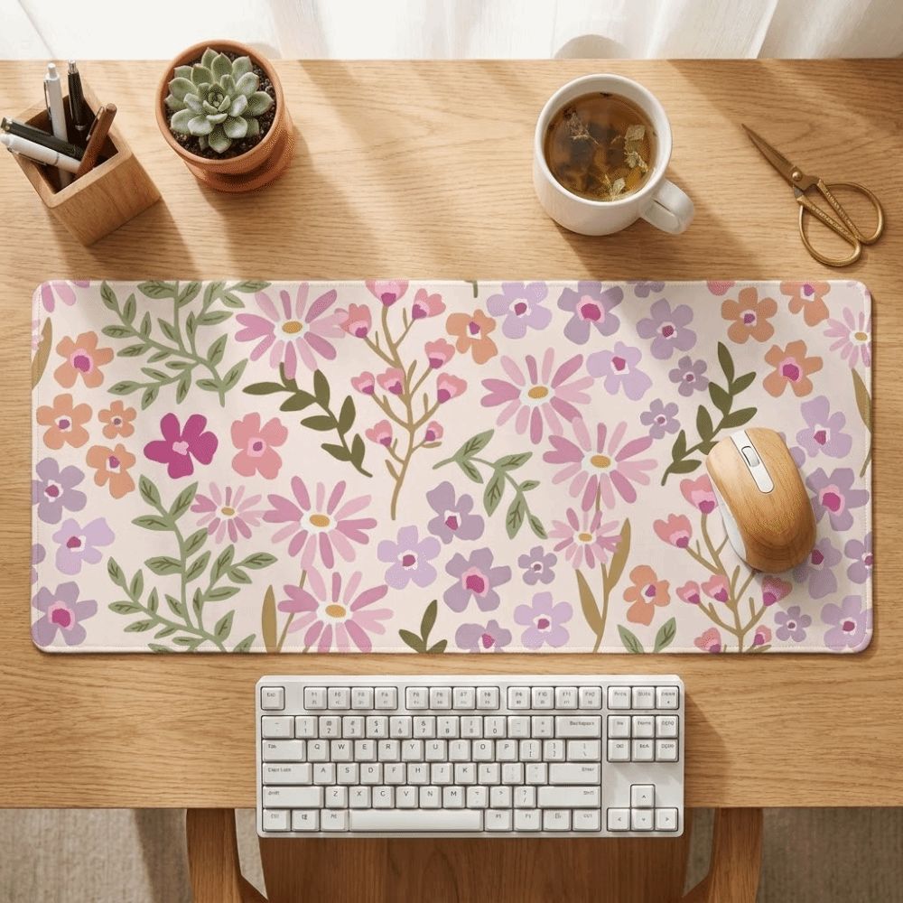 แผ่นรองโต๊ะลายดอกไม้ขนาดใหญ่ ท - Rubber Mat Desk บทวิจารณ์และราคา