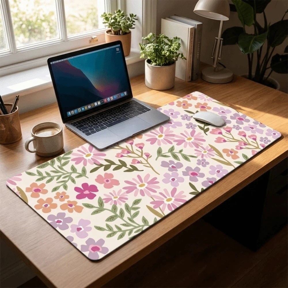 แผ่นรองโต๊ะลายดอกไม้ขนาดใหญ่ ท - Rubber Mat Desk บทวิจารณ์และราคา