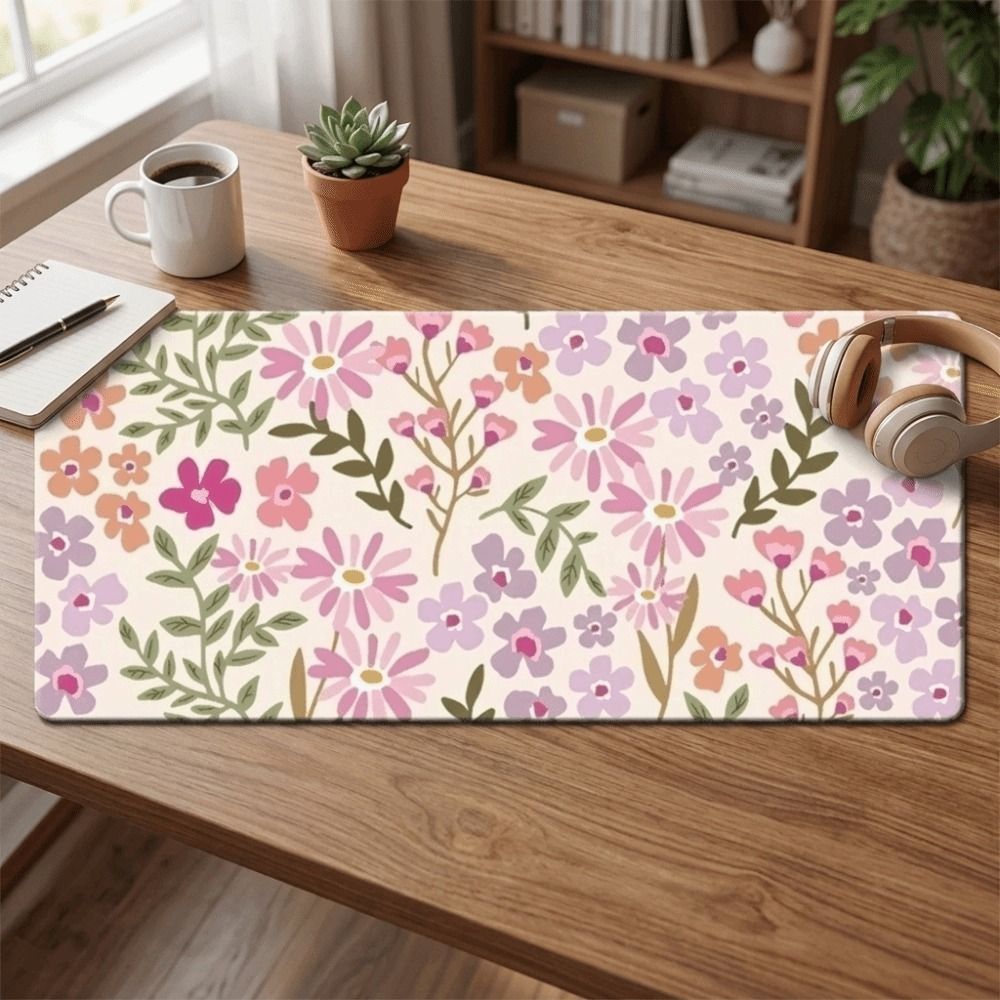 แผ่นรองโต๊ะลายดอกไม้ขนาดใหญ่ ท - Rubber Mat Desk บทวิจารณ์และราคา