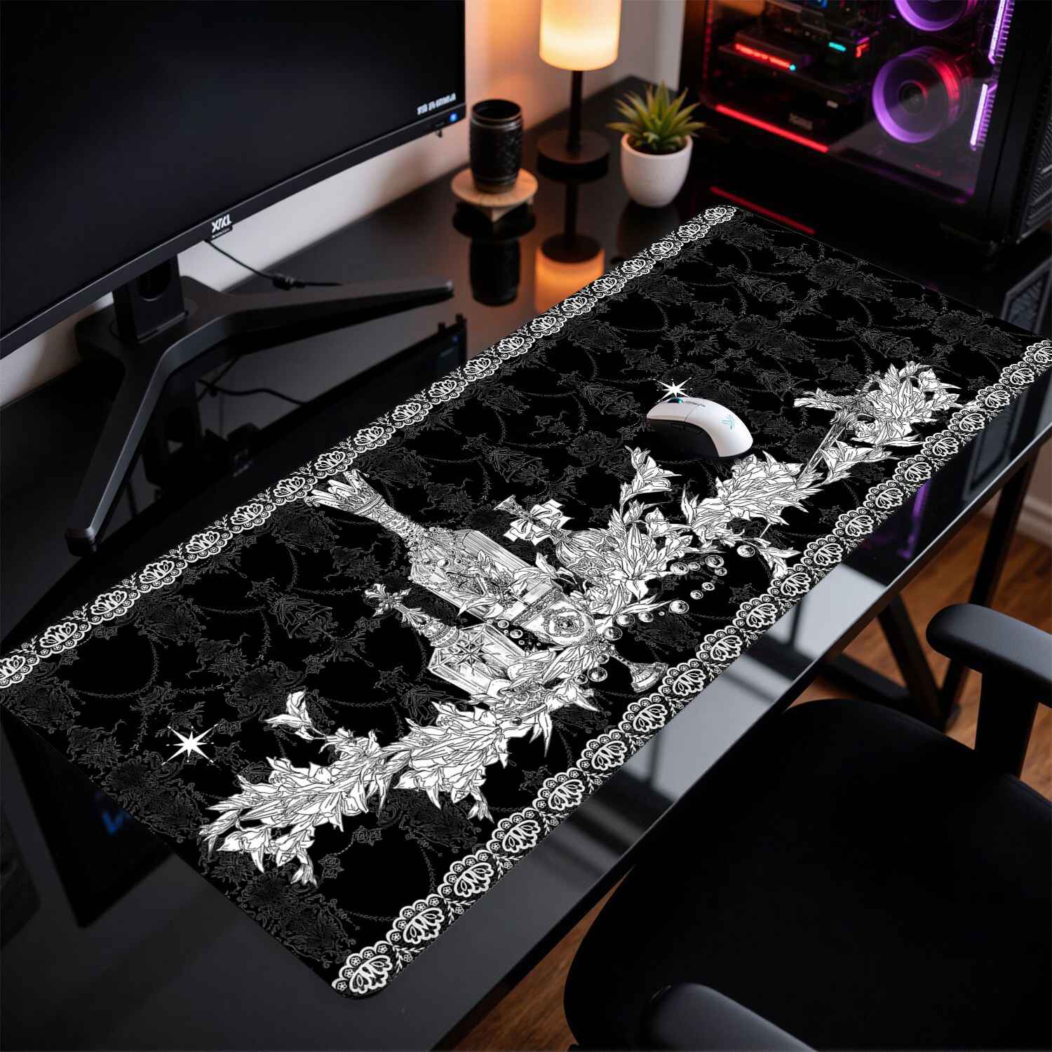 แผ่นรองเมาส์ลายอาคารโกธิค Divi - Rubber Mat Desk บทวิจารณ์และราคา