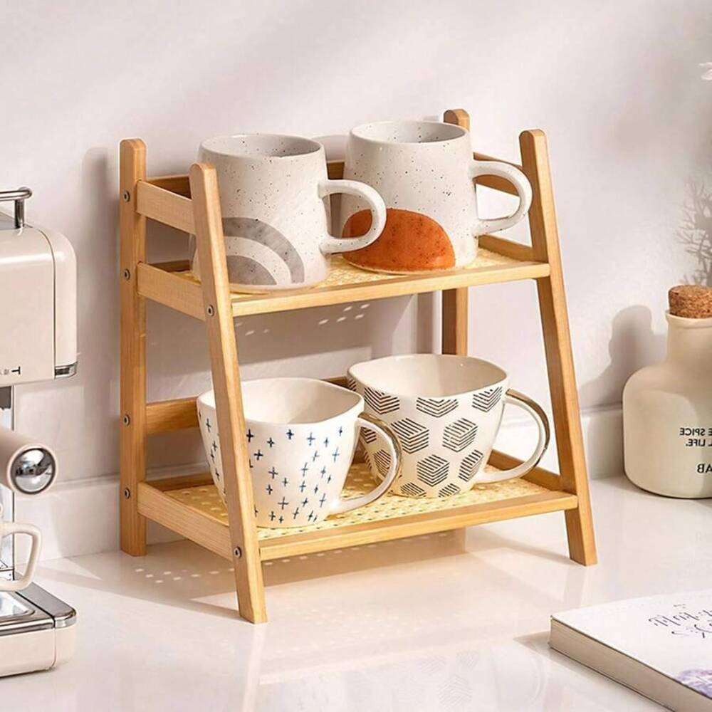 ชั้นวางของบนเคาน์เตอร์ไม้ไผ่ 2 - Desk Setup Shelf บทวิจารณ์และราคา