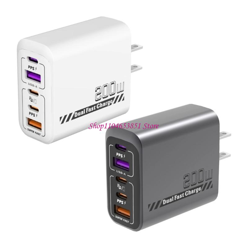 เครื่องชาร์จเร็ว 200W 5 พอร์ตพ - Desk Setup For 2 Laptops บทวิจารณ์และราคา
