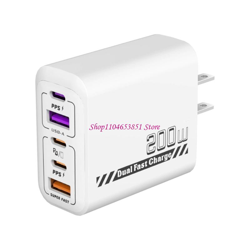 เครื่องชาร์จเร็ว 200W 5 พอร์ตพ - Desk Setup For 2 Laptops บทวิจารณ์และราคา