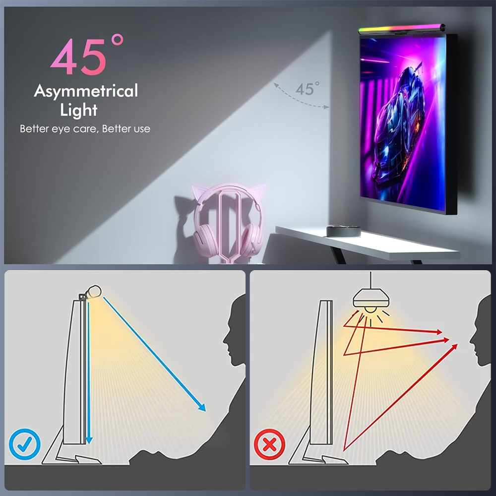 ไฟบาร์สำหรับหน้าจอคอมพิวเตอร์  - Desk Setup For Gaming บทวิจารณ์และราคา