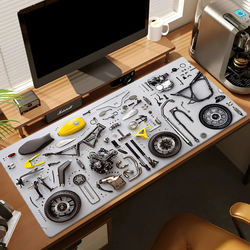 แผนภาพการถอดประกอบ แผ่นรองเมาส - Rubber Mat Desk บทวิจารณ์และราคา