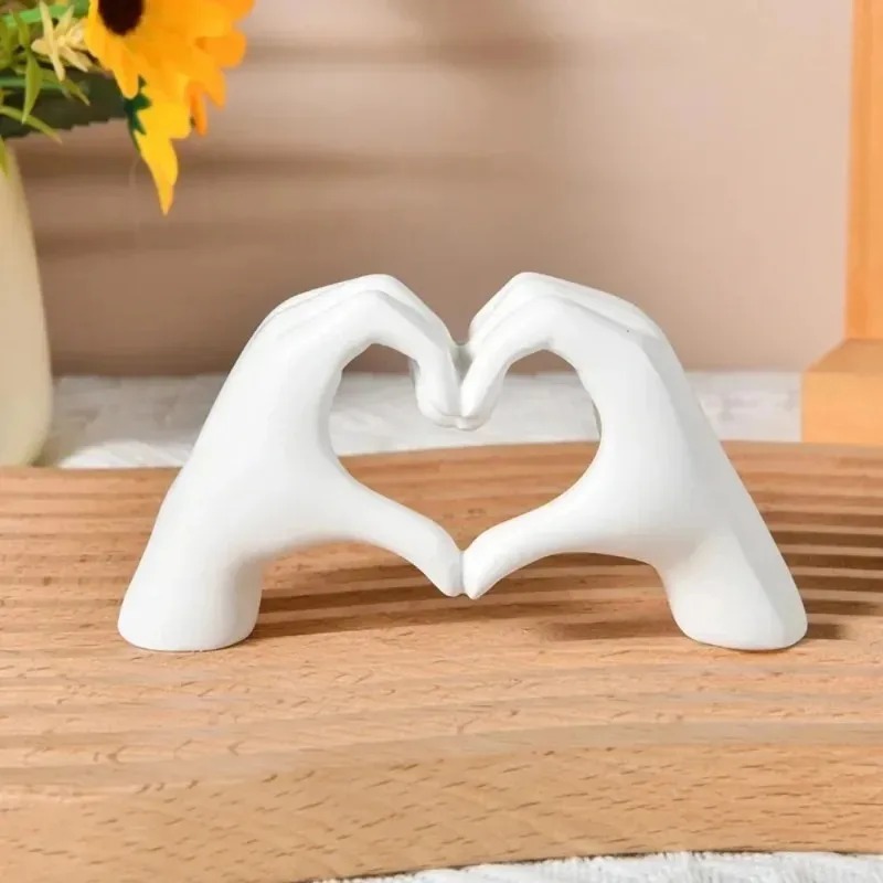 รูปปั้นท่าทางมือรูปหัวใจ 1 ชิ้ - Desk Setup Shelf บทวิจารณ์และราคา