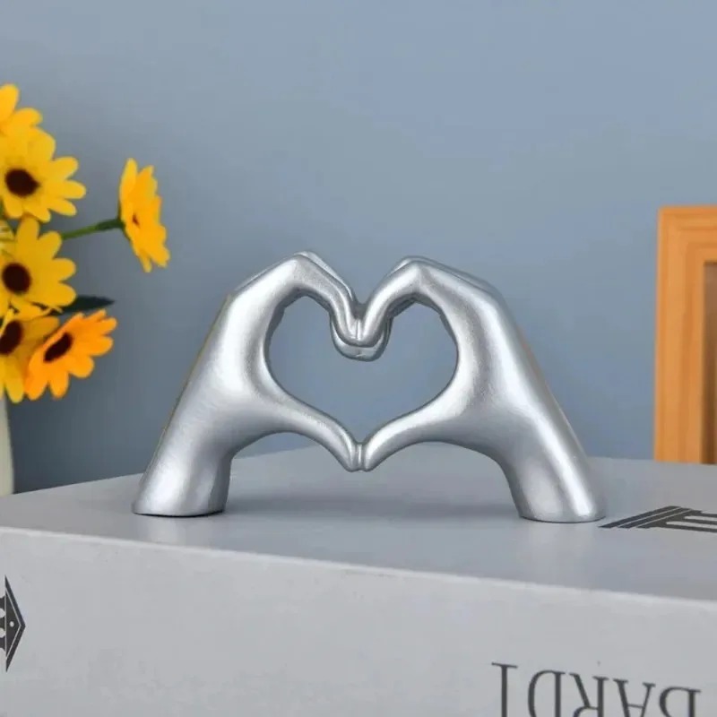 รูปปั้นท่าทางมือรูปหัวใจ 1 ชิ้ - Desk Setup Shelf บทวิจารณ์และราคา