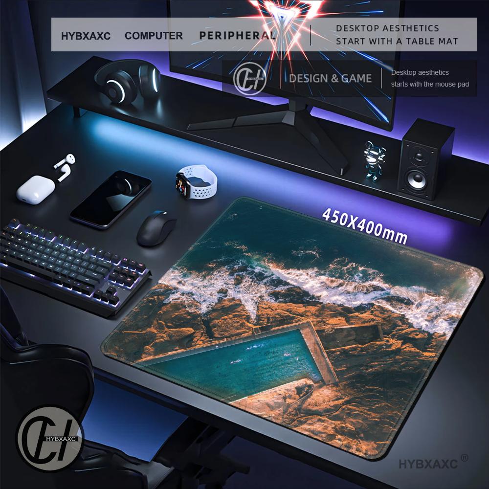 แผ่นรองเมาส์ HYBXAXC ลายคลื่นท - Desk Setup Photography บทวิจารณ์และราคา