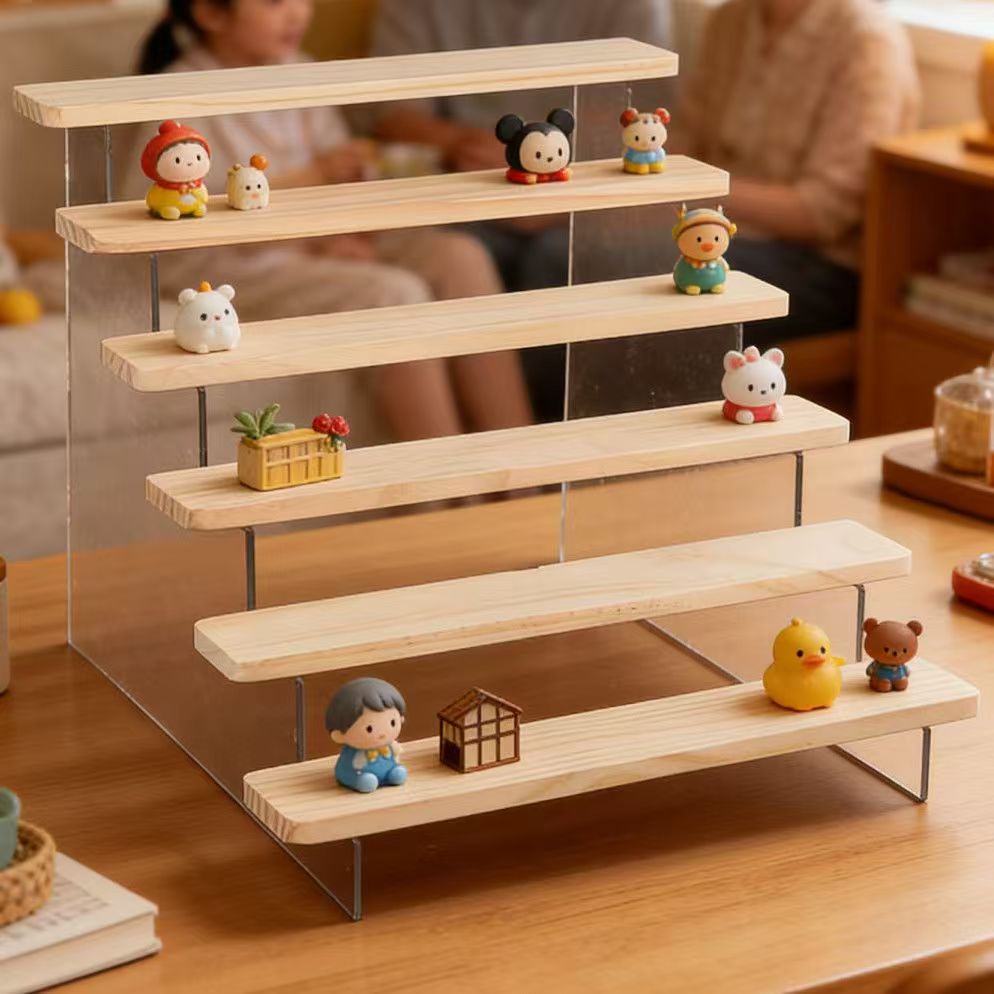 ชั้นวางของอะคริลิคแบบขั้นบันได - Desk Setup Shelf บทวิจารณ์และราคา